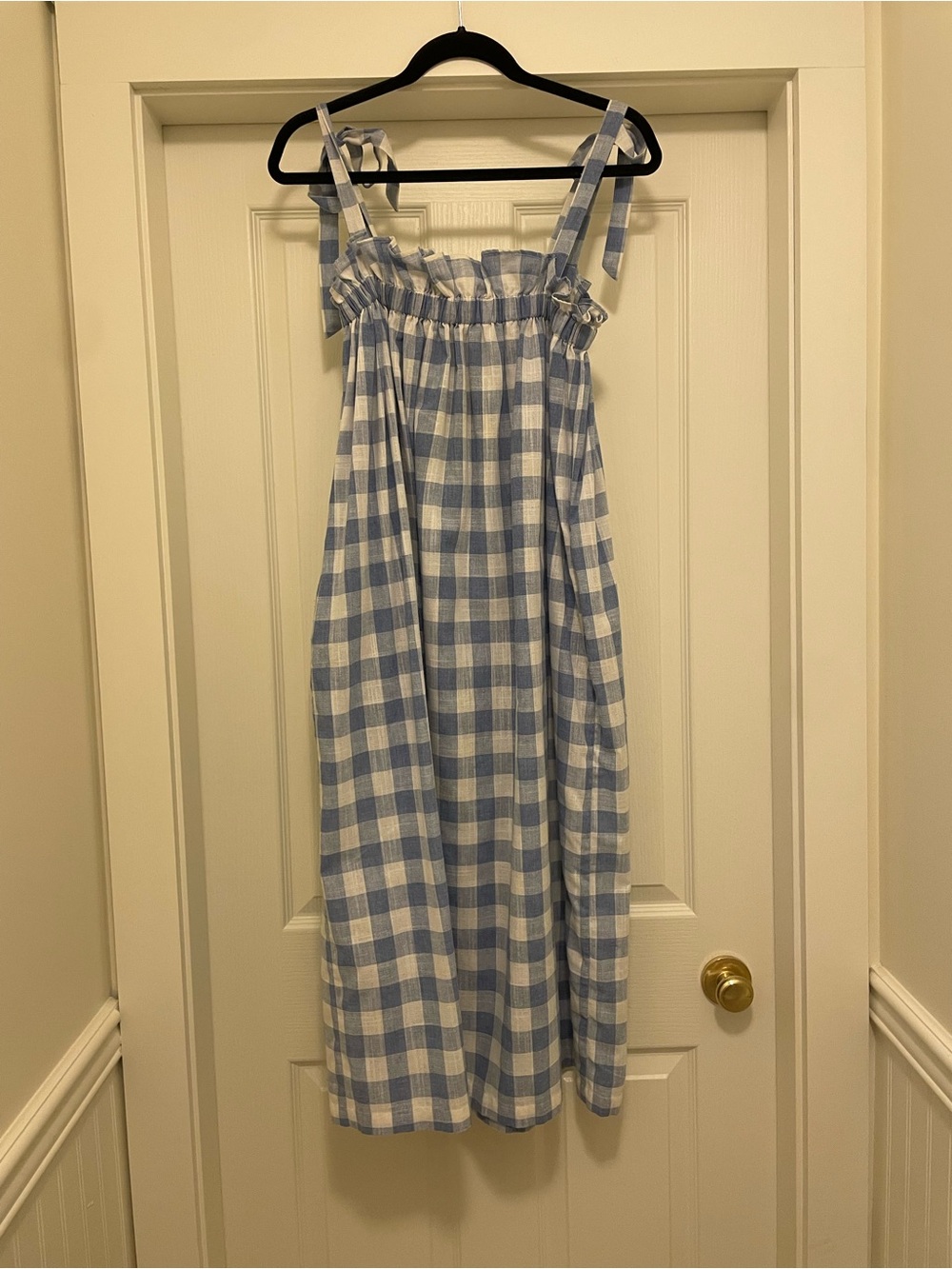 A Bronze Age blue and white gingham dress - Picture 2 of 6